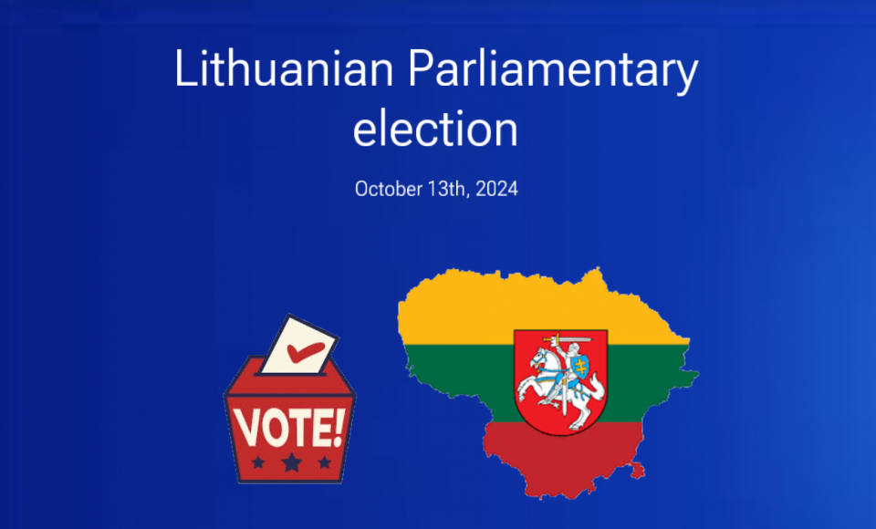 On October 13, 2024, Lithuania will hold its parliamentary elections