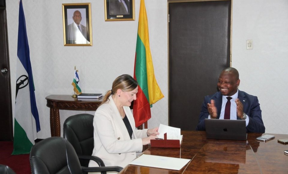 Lithuanian Ambassador presented copies of the letters of credence in the Kingdom of Lesotho 
